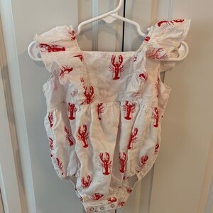 Lobster Print Kids One Piece